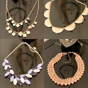 Lot of 4 gorgeous statement necklaces